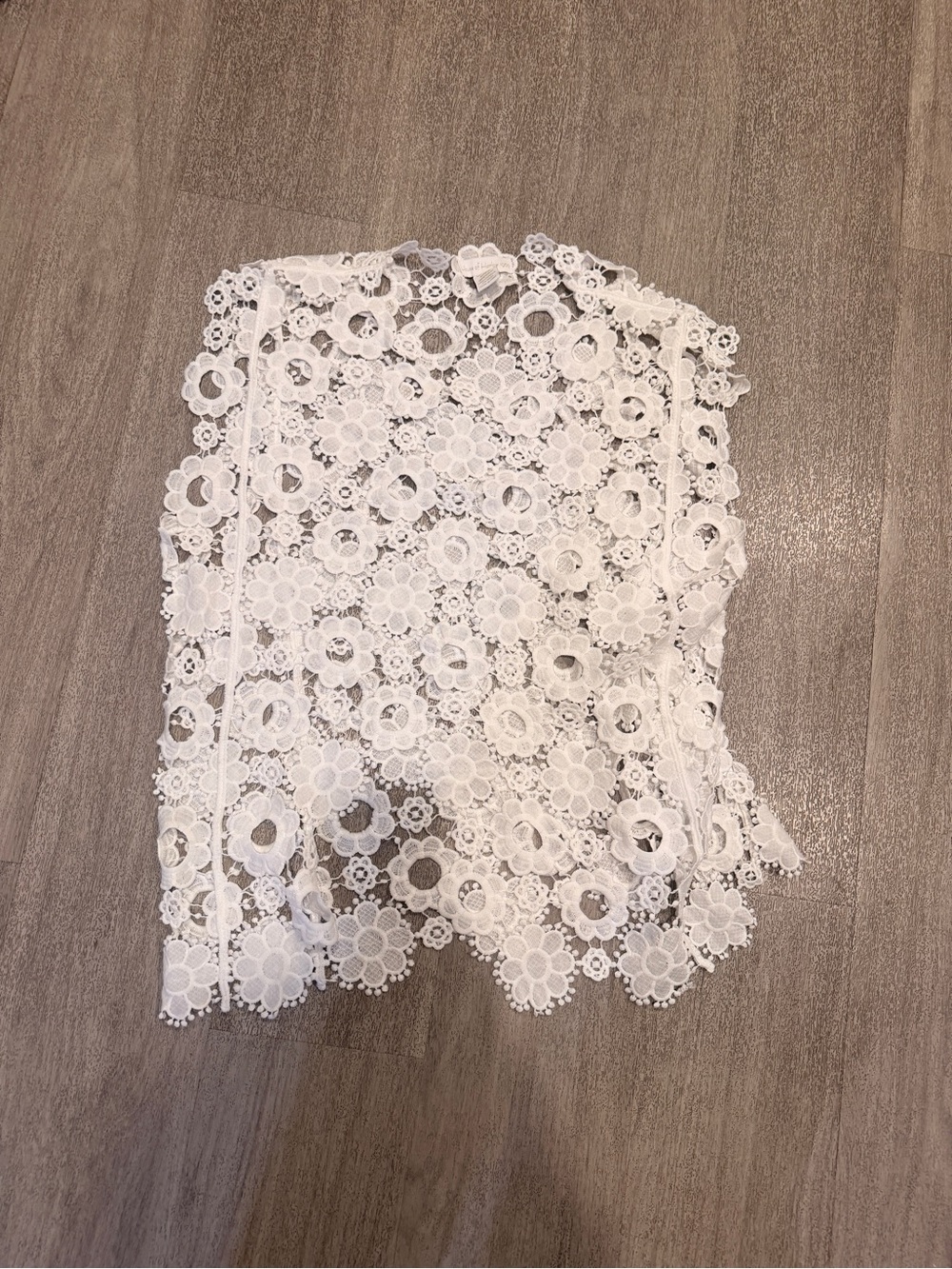 New House of Harlow 1960 Crochet Lace Top OS
